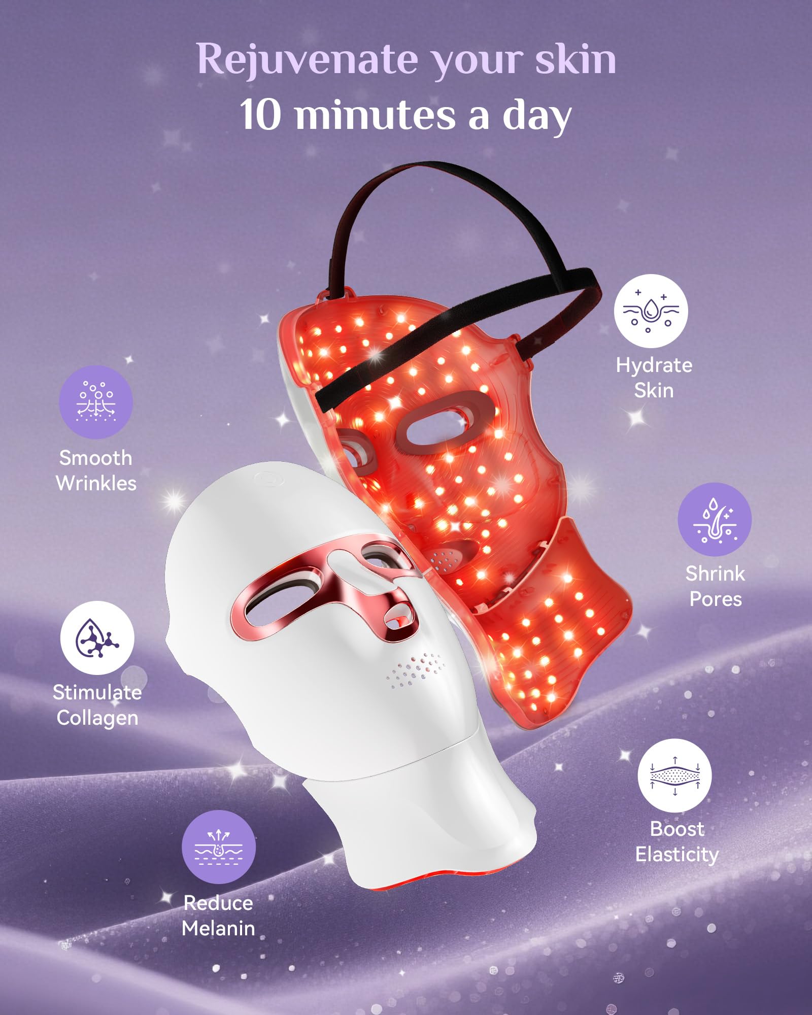 FOLOKE Sakura Pink mask ready for travel with compact, spa-like sessions