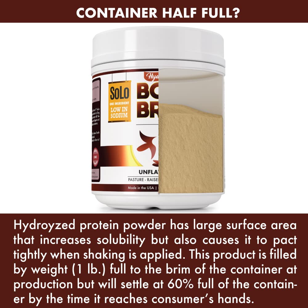 Folona Solo Bone Broth Powder canister stored in a pantry.