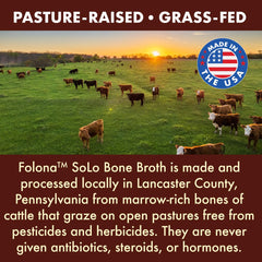 Folona Solo Bone Broth Powder dissolving instantly in cold water.