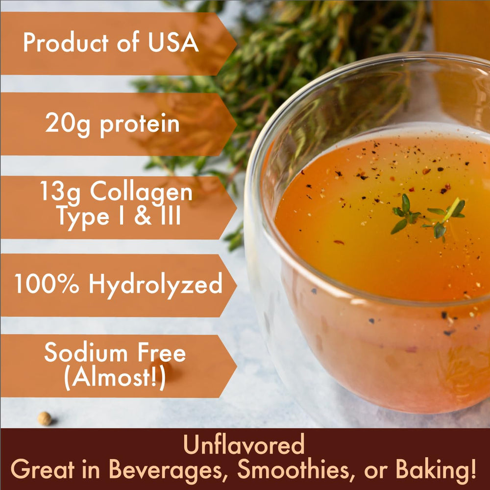 Folona Solo Bone Broth Powder nutrition panel on the packaging.