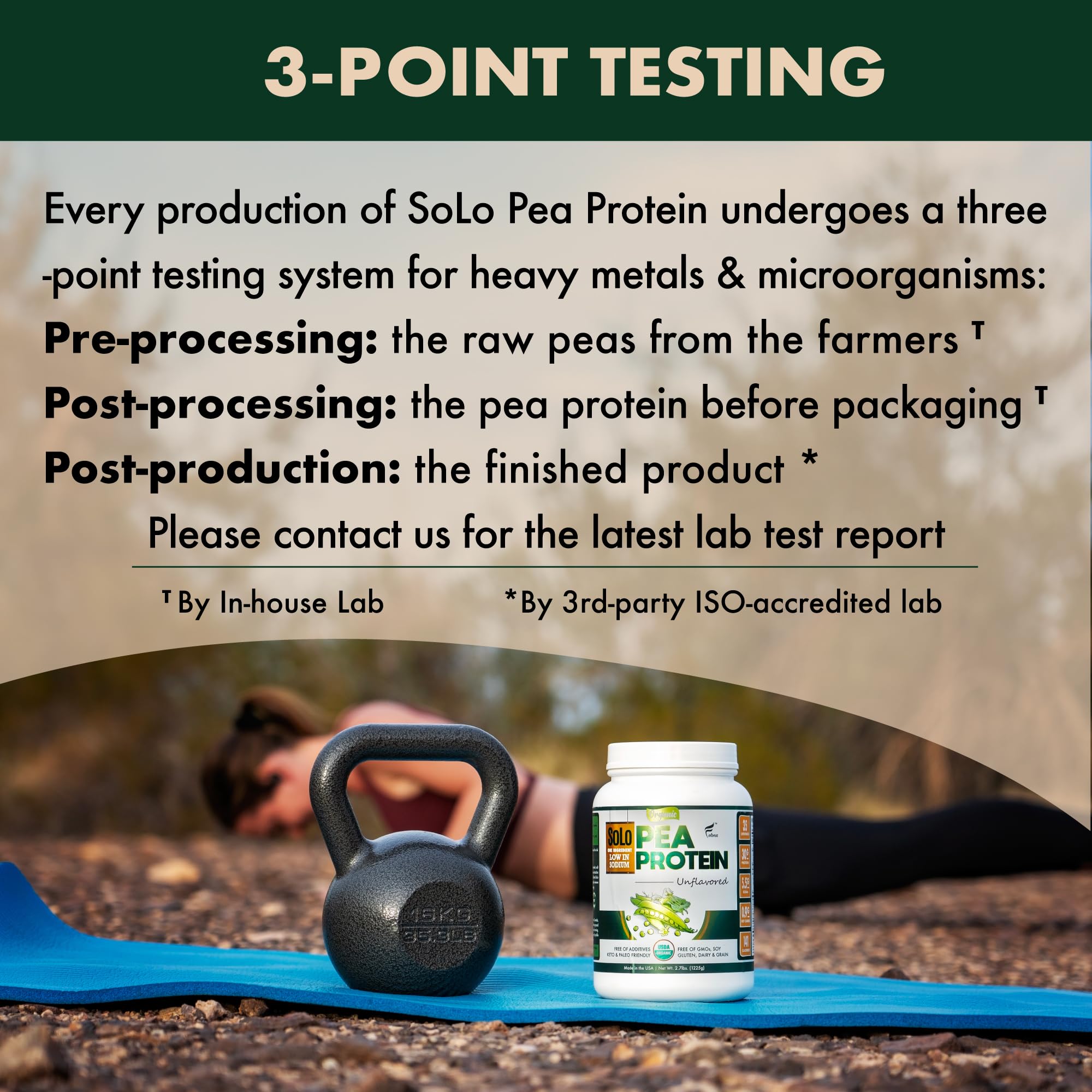 Canister of FOLONA SOLO pea protein ready for daily use