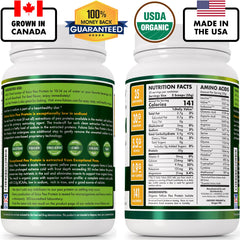 Pouring SOLO pea protein into a glass for a smooth shake