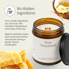Fontana Candle Co paraffin-free, clean formula suitable for safe home use.