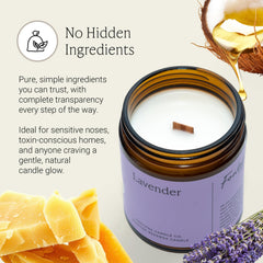 Fontana Candle Co non-toxic beeswax coconut oil for safe use.