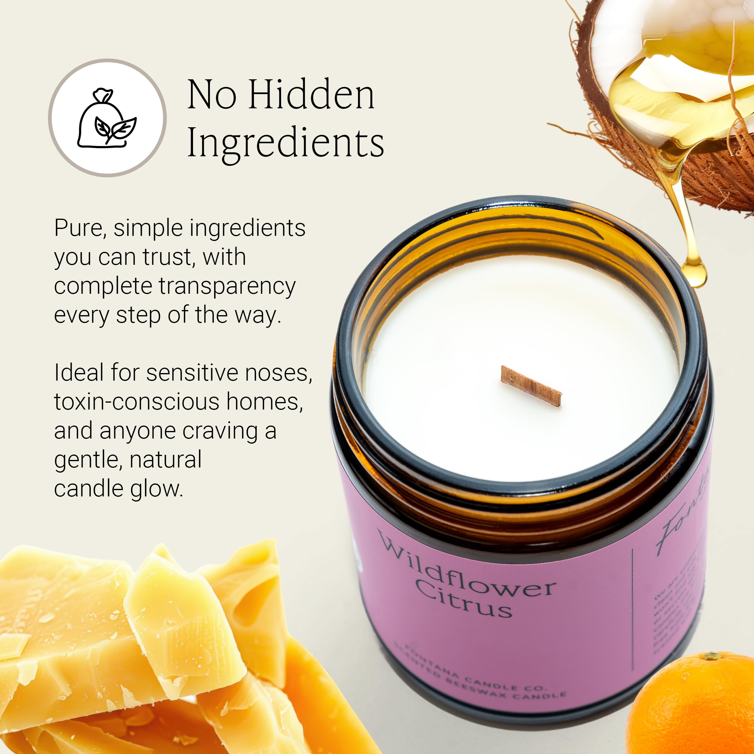Non-toxic beeswax coconut oil blend from Fontana Candle Co in jar