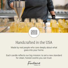 Fontana Candle Co recyclable glass jar closeup