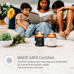 Fontana Candle Co recyclable glass jar emphasizes sustainable, non-toxic design.