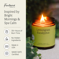 Fontana Candle Co closeup of crackling wood wick for cozy ambience.