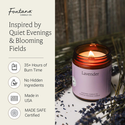 Fontana Candle Co wood wick crackle for cozy ambience.
