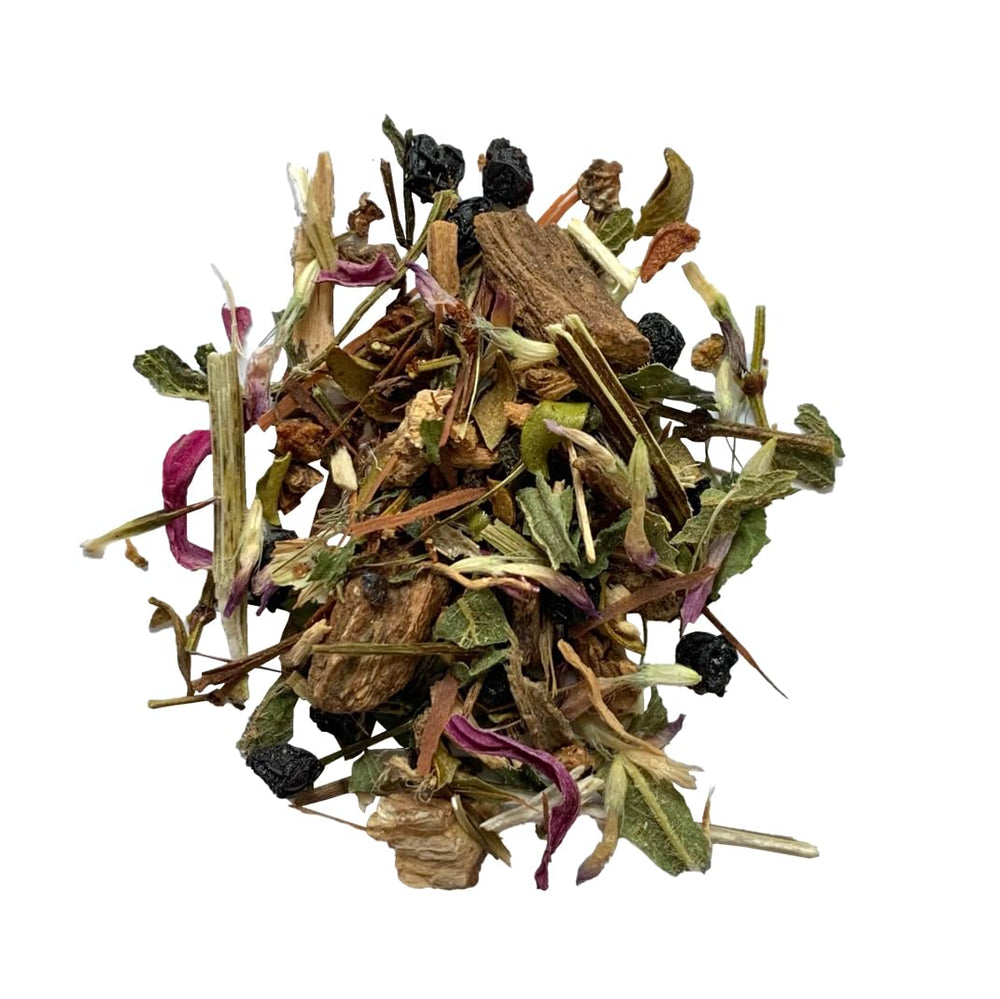 Food Over Drugs detox tea small-batch packaging in Los Angeles.