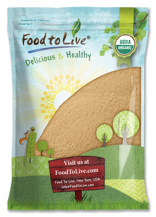 Food to Live amla powder bag closeup, antioxidant-rich for smoothies