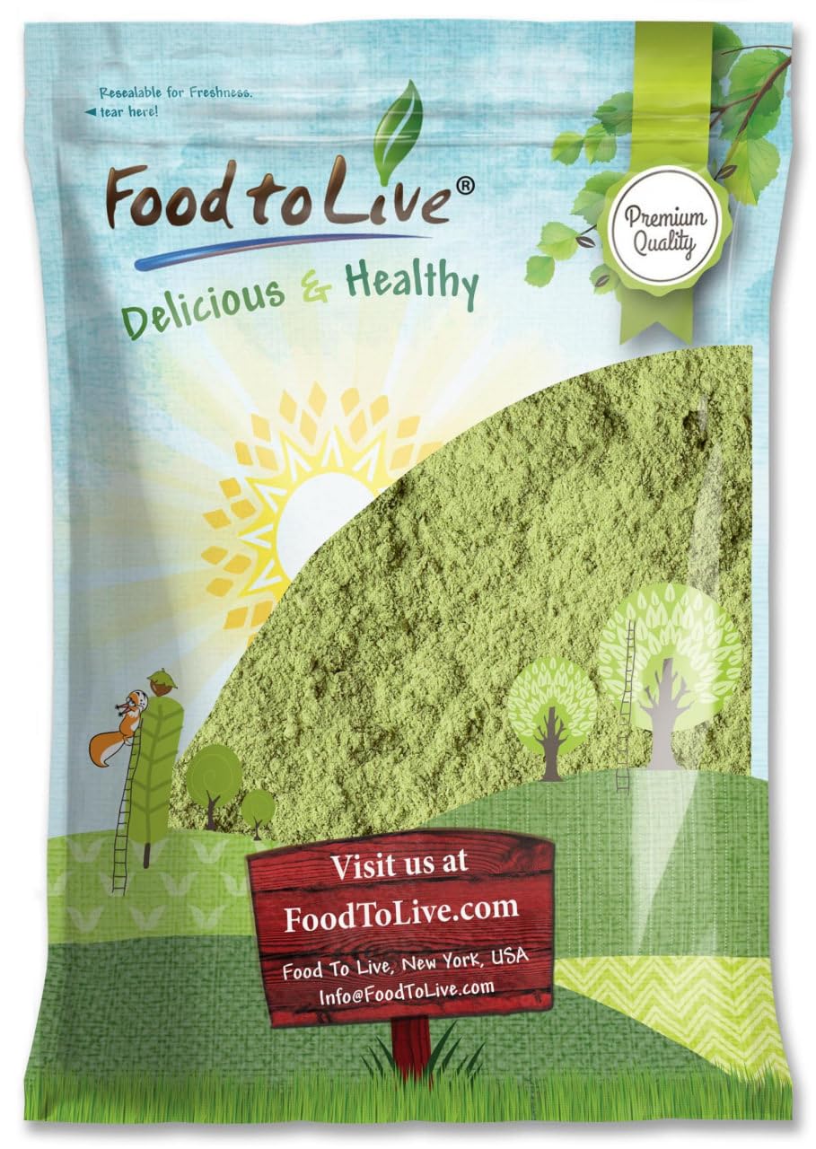 Food to Live broccoli powder 5lb bulk pack, vibrant greens for meal prep.