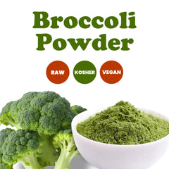 Food to Live broccoli powder soup base, enriches sauces with vegetable notes.