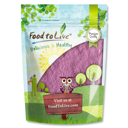 Food to Live cherry juice powder bulk bag shows versatile cooking and smoothies.