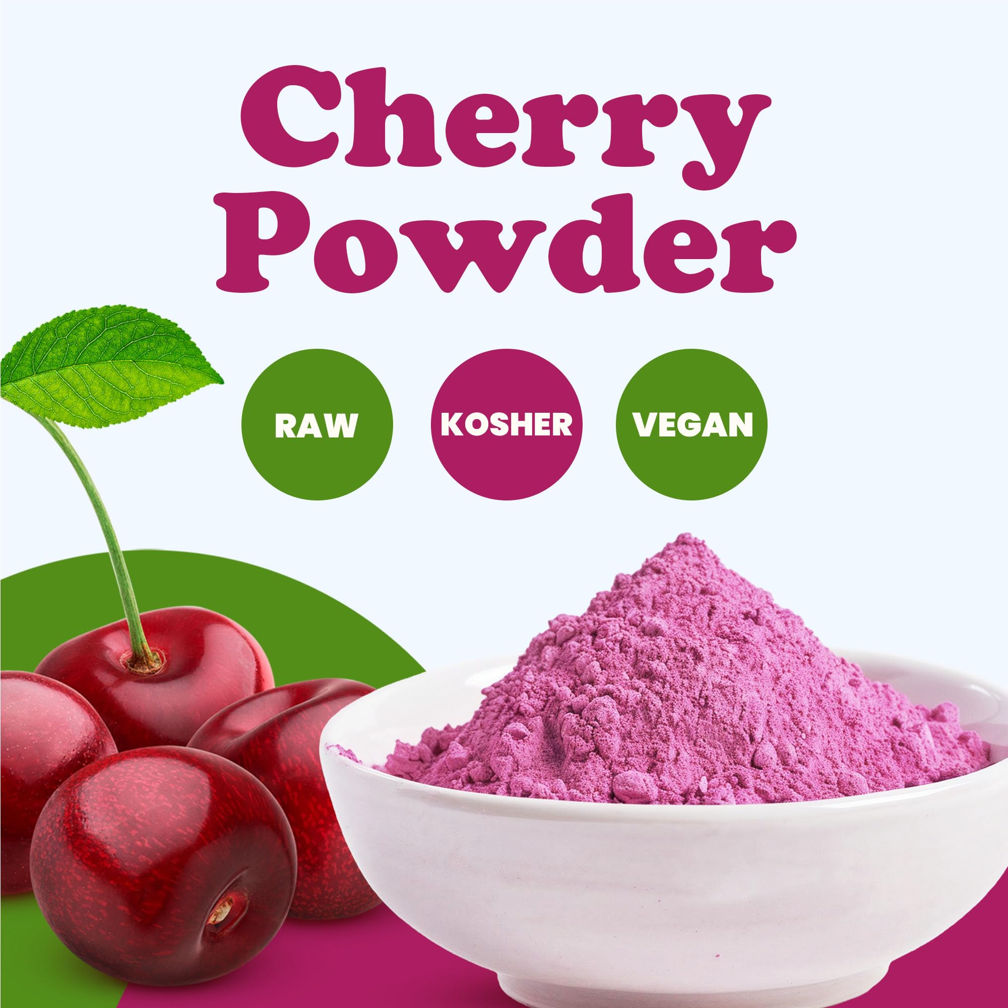 Food to Live Cherry Powder smoothie creation displaying bold color and tangy flavor