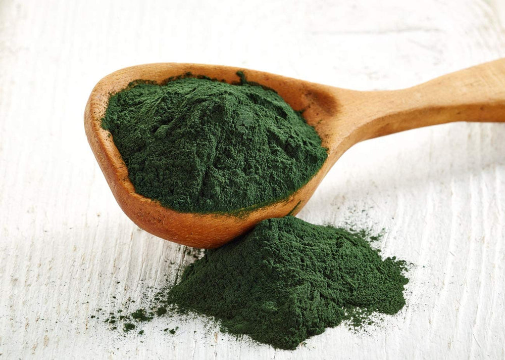 Food to Live chlorella powder stirred into soups for greens boost