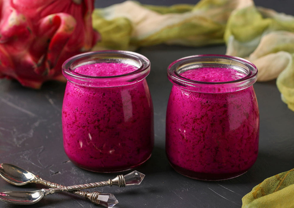 Baking with Food to Live Dragon Fruit Powder, naturally tinted pink color.