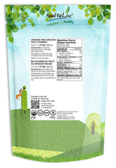 Food to Live Dragon Fruit Powder scoop-in-bowl highlights fiber-rich powder for breakfast bowls.