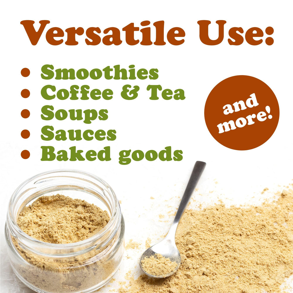 Lion's Mane powder used in baking or soups for savory flavor.