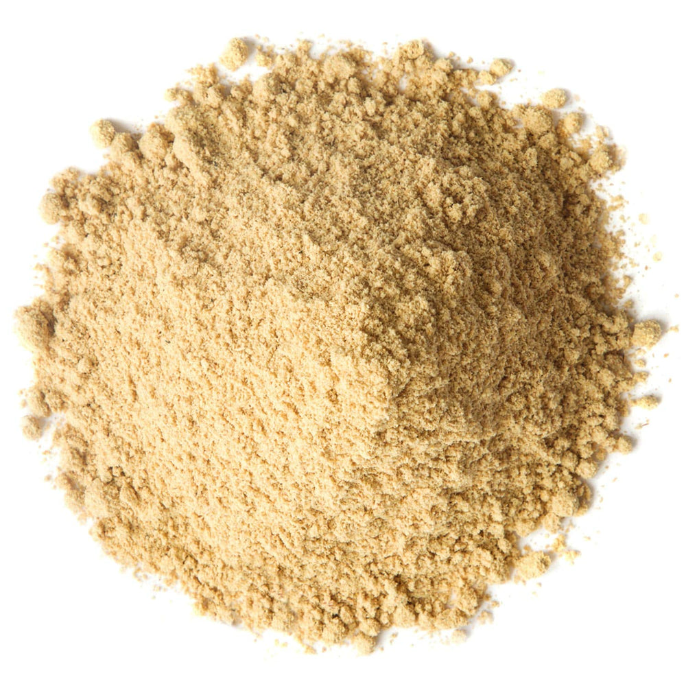 Food to Live maca powder texture close-up ready for smooth blending in smoothies.
