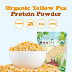 Smoothie with Food to Live pea protein powder for a post-workout boost.