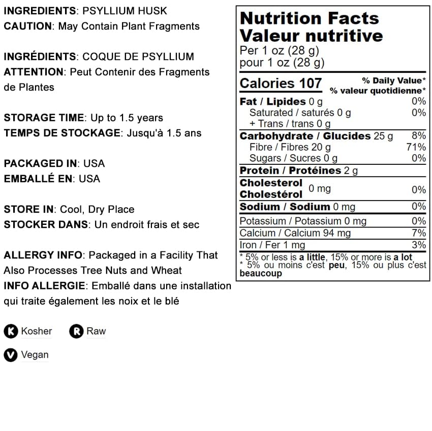 Food to Live Psyllium Husk Powder pour-ready texture for drinks and shakes.
