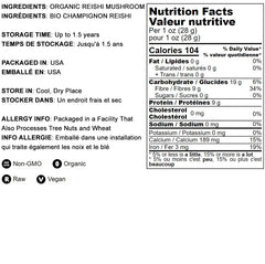 Food to Live Red Reishi powder being poured into a cup.