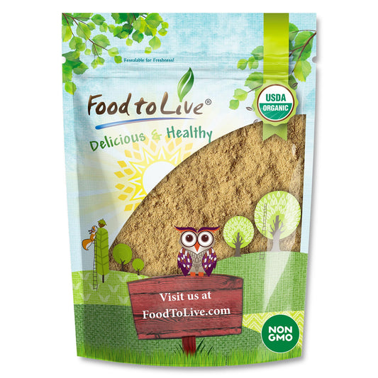 Food to Live Triphala powder in a bag for bulk blending and convenience