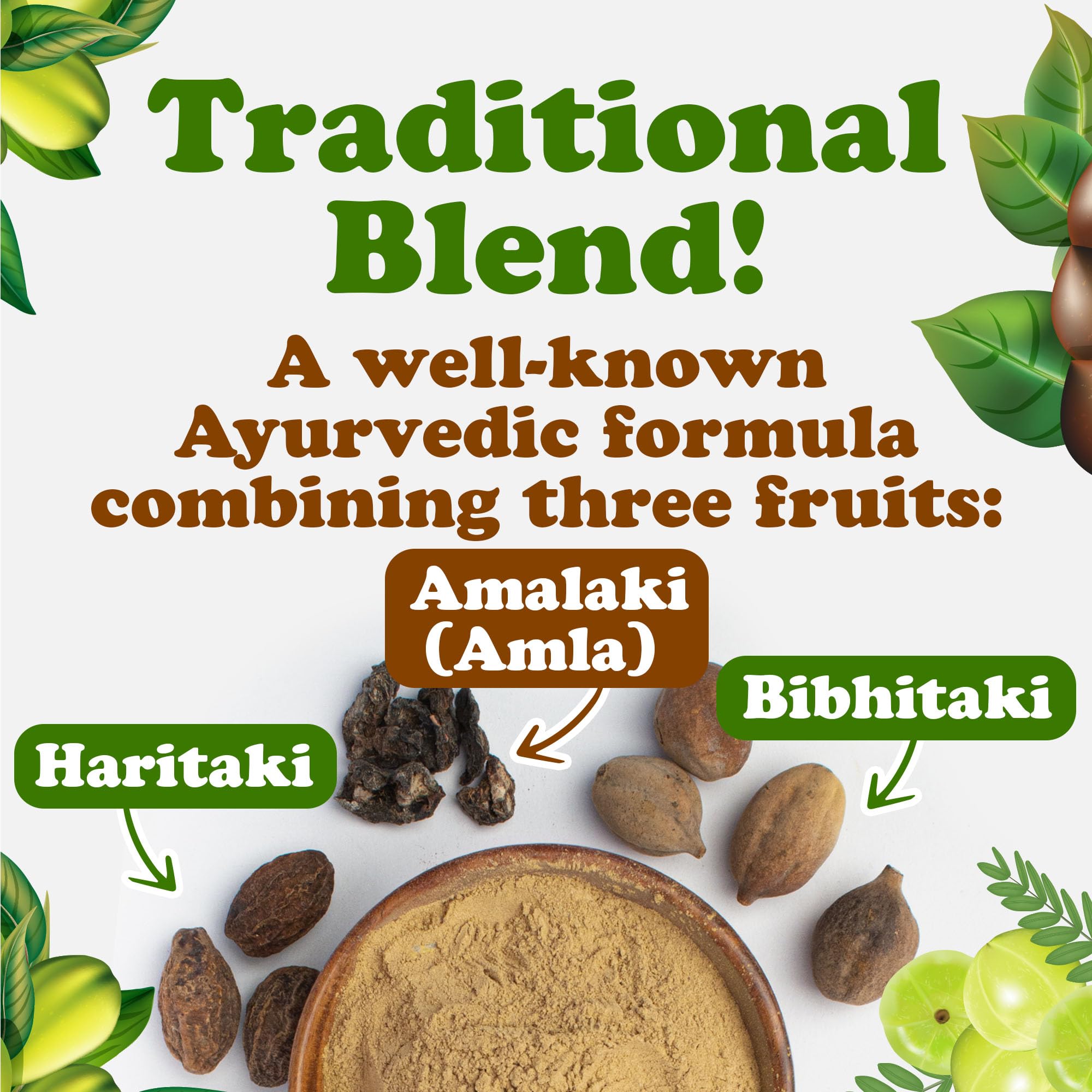 Food to Live Triphala powder kitchen scene ready for cooking and beverage flavorful additions
