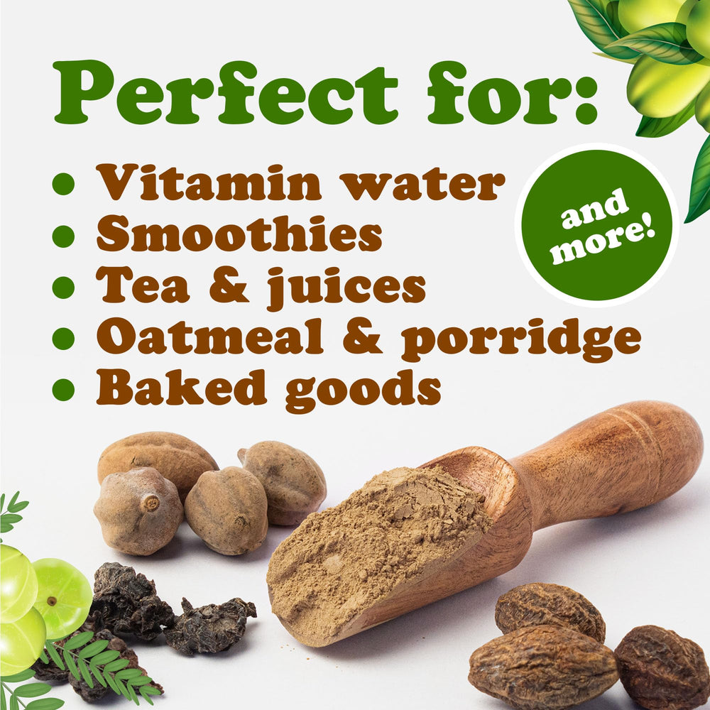 Food to Live Triphala powder measuring scoop included for bulk use