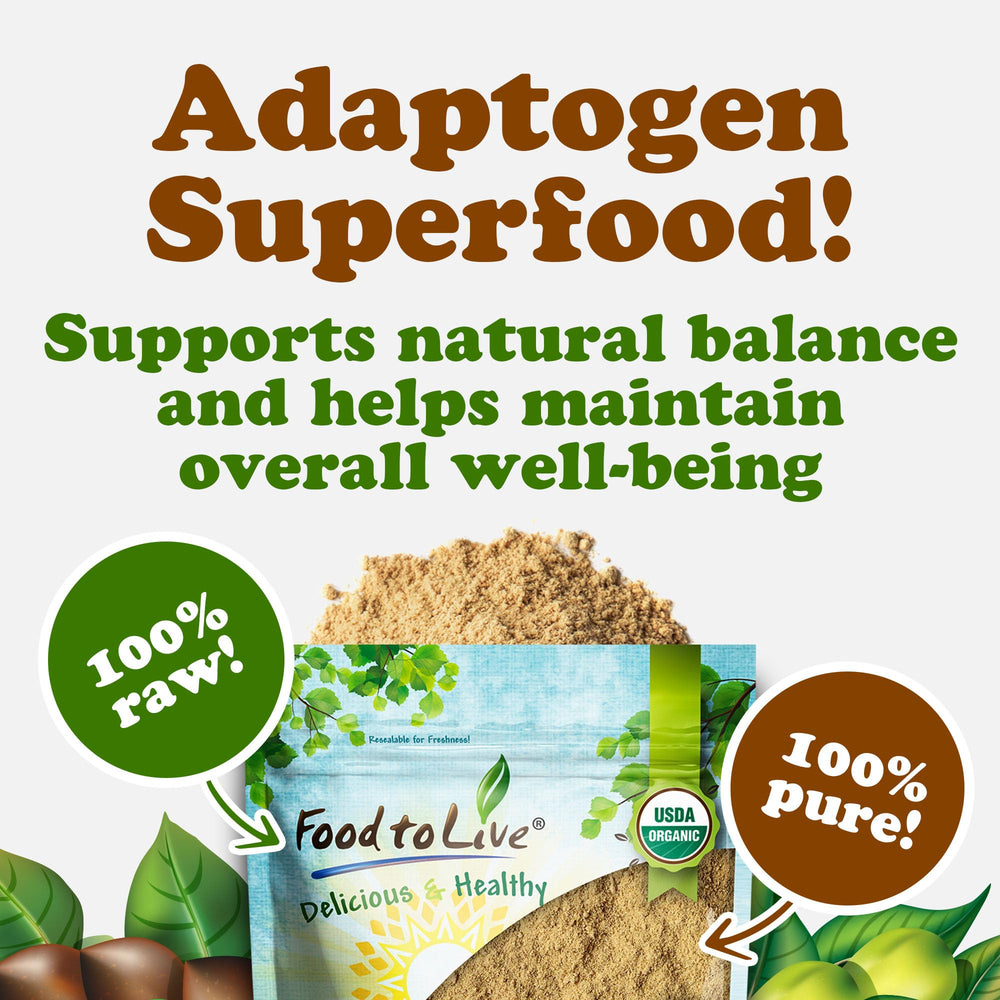 Food to Live Triphala powder packaging sealed for freshness and aroma preservation