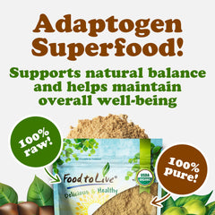 Food to Live Triphala powder packaging sealed for freshness and aroma preservation