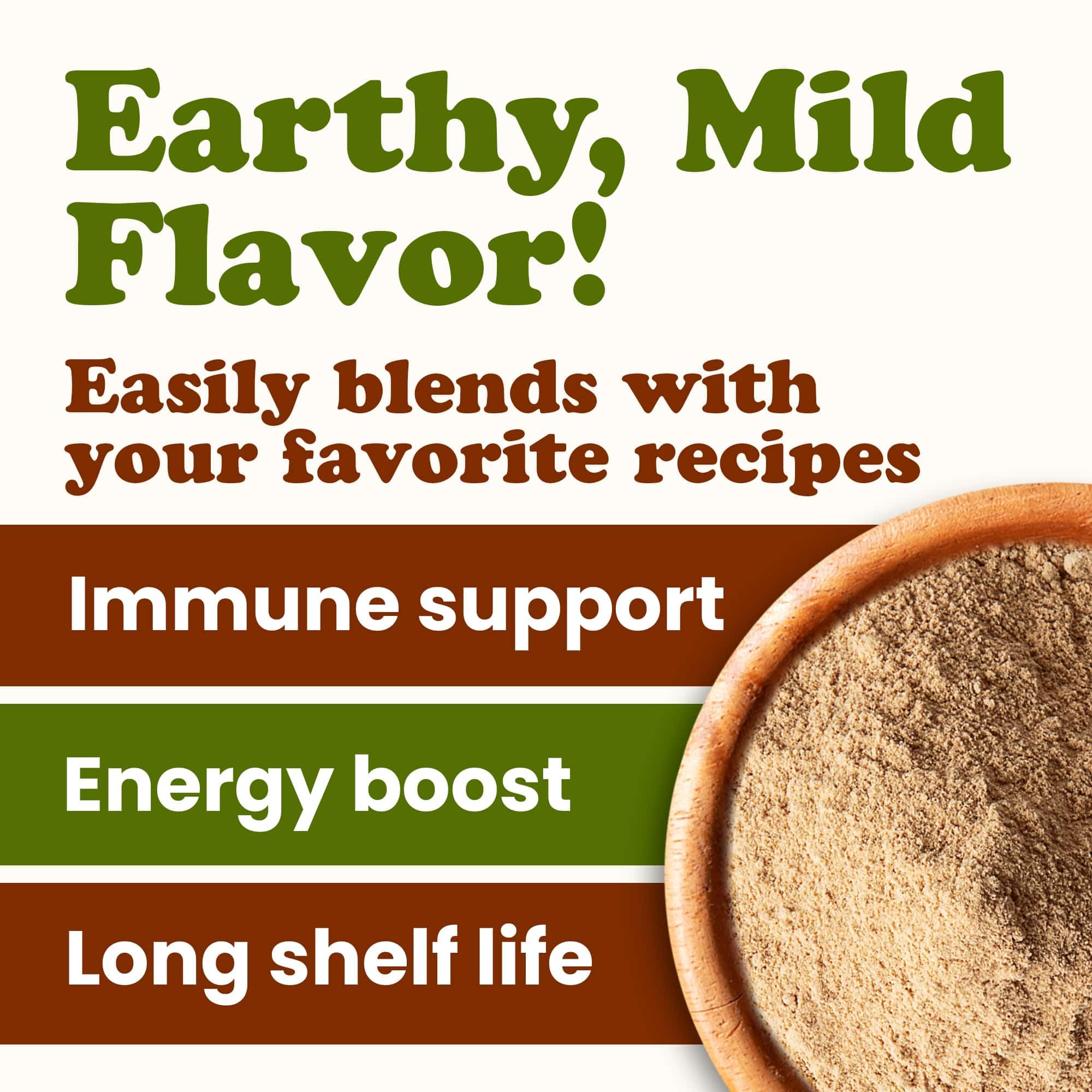 Food to Live Turkey Tail Powder steeped in tea for a gentle boost.