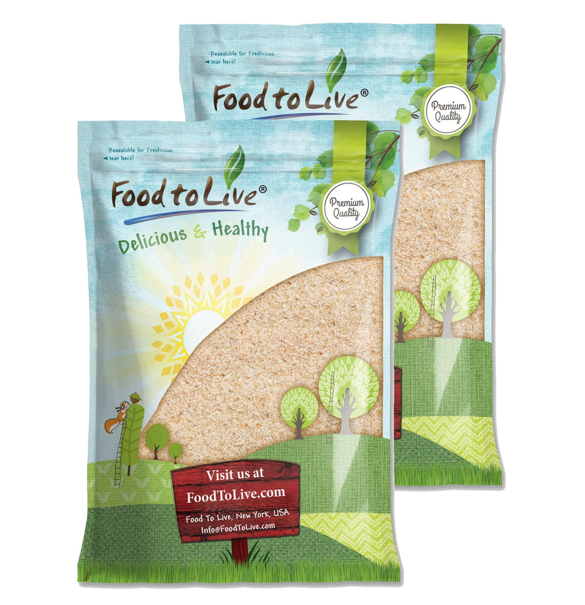 Food to Live Whole Psyllium Husks bulk bag for daily fiber source