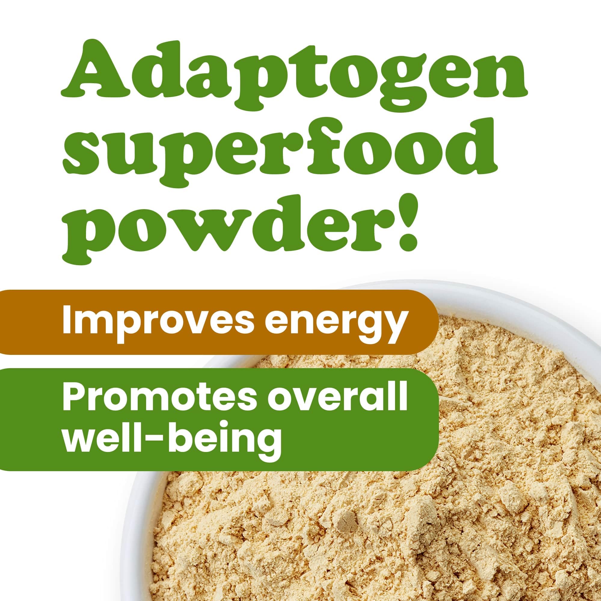 Food to Live Yellow Maca Powder smoothie blend showcases versatile daily booster.