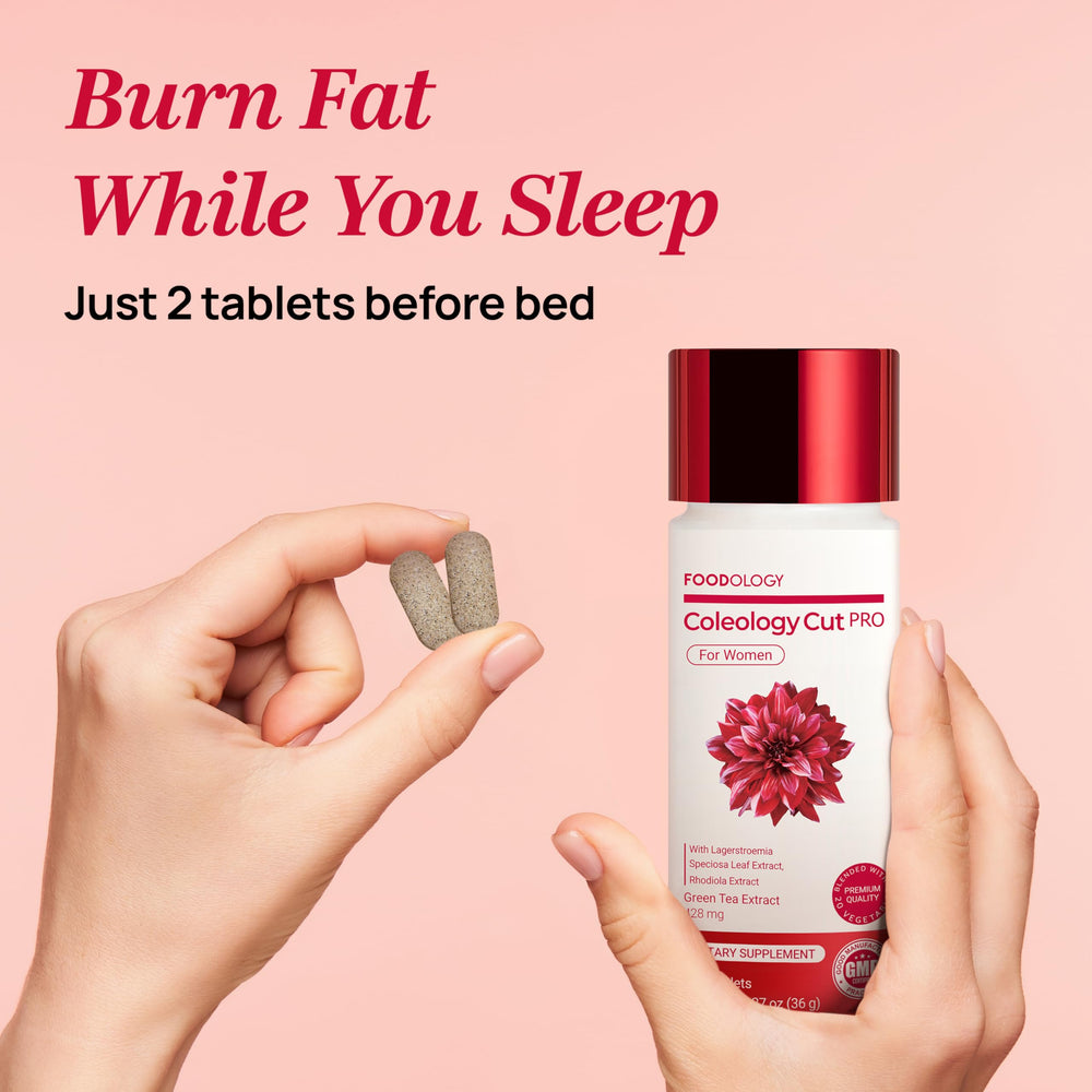 FOODOLOGY Coleology Cut PRO nightly dosage before bed for overnight wellness