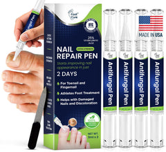 Foot Cure Nail Repair Pen being applied to a toenail for a healthy-looking appearance.