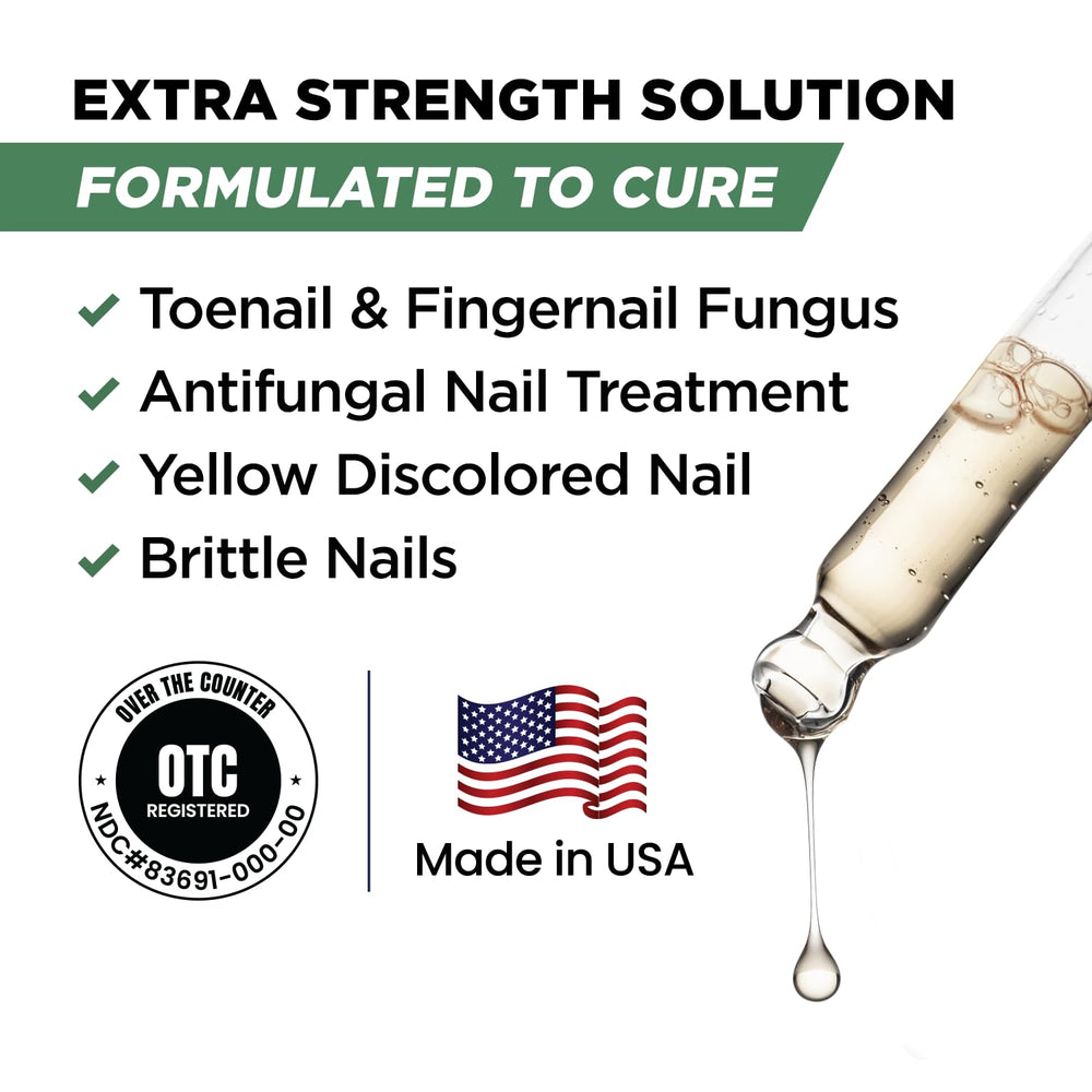 Foot Cure application brush applying the solution to nails.