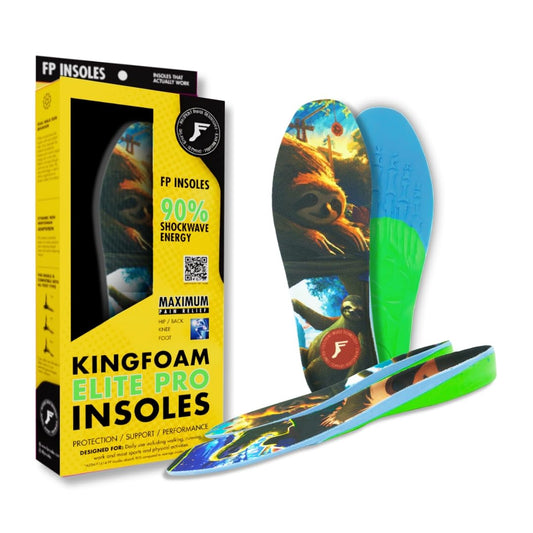 Footprint Kingfoam Elite Pro top view showing dual-layer cushioning for daily comfort.