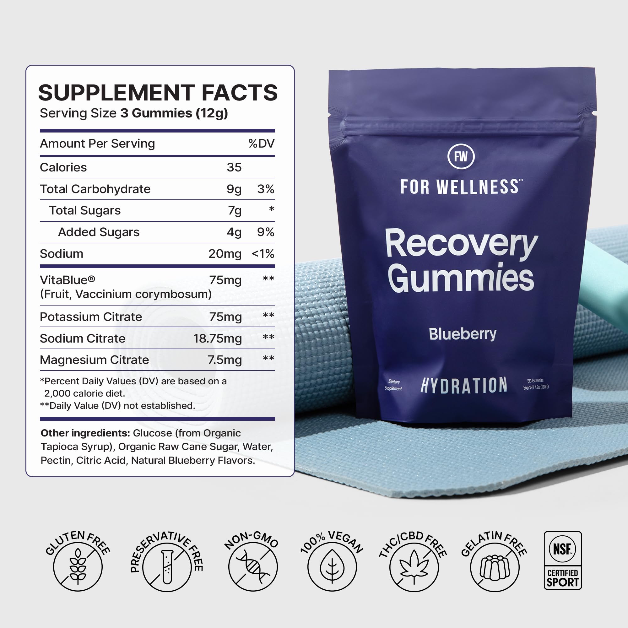 For Wellness electrolyte gummies on the go help maintain fluid balance.