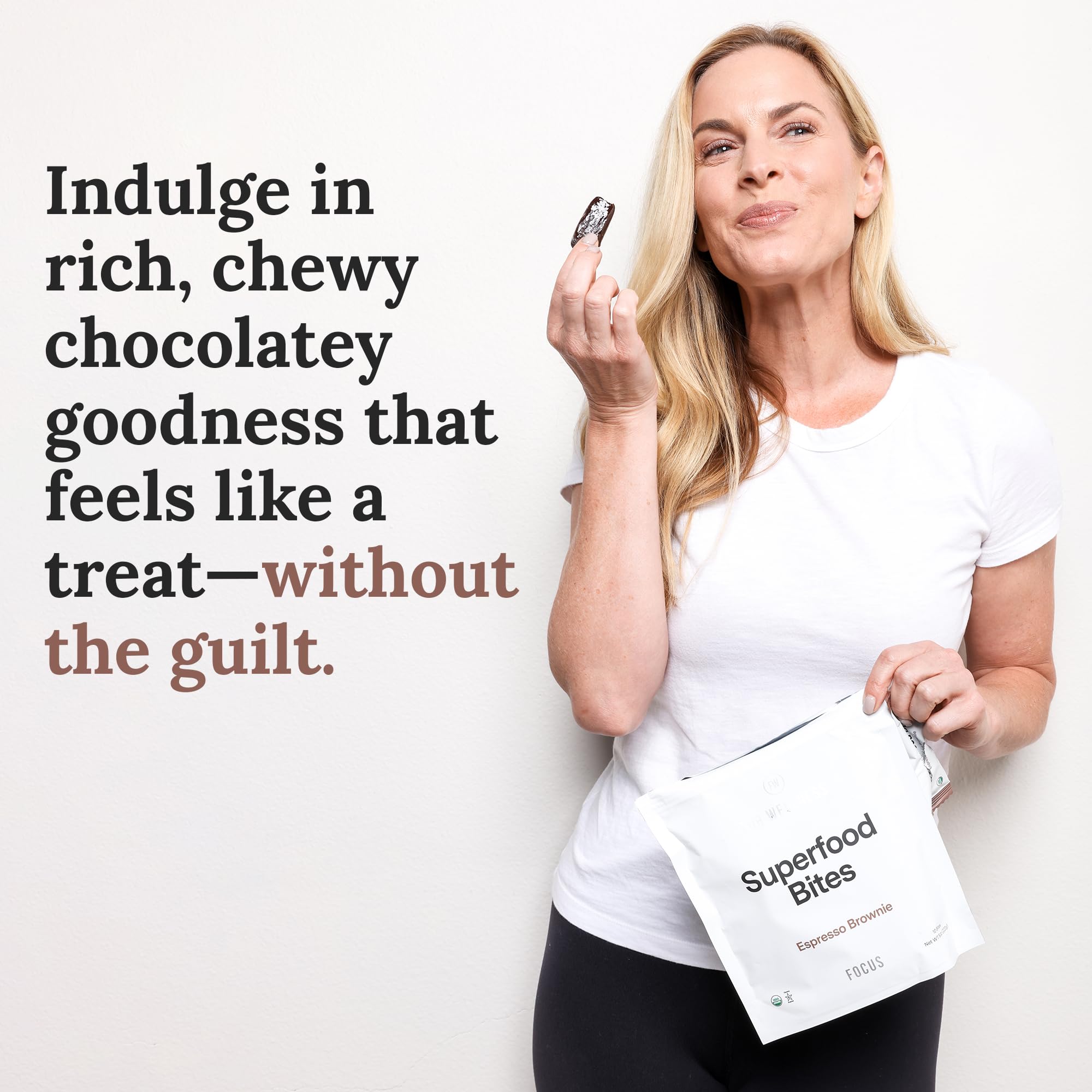 For Wellness Focus Bites kids-friendly option with chocolatey taste.