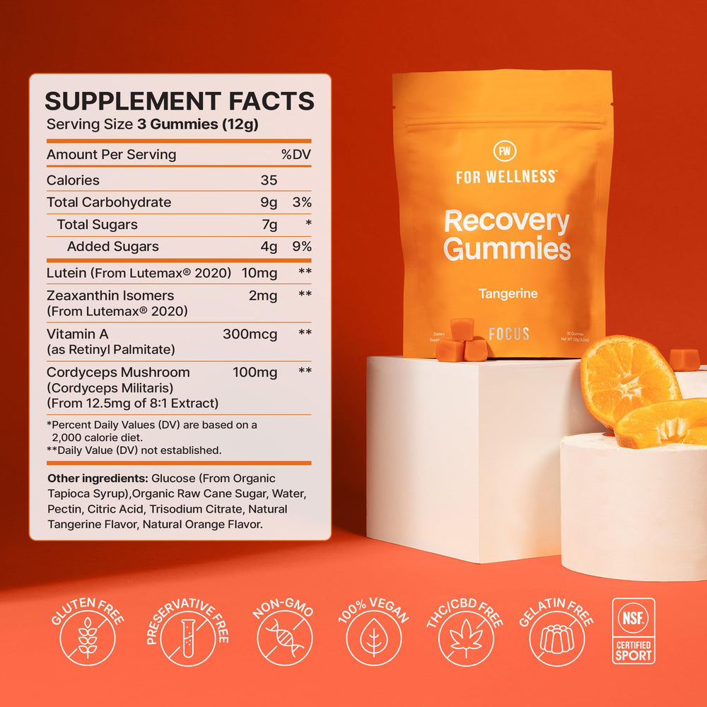 For Wellness vegan gluten-free ingredients pack underlines allergy-friendly, plant-based nutrition.