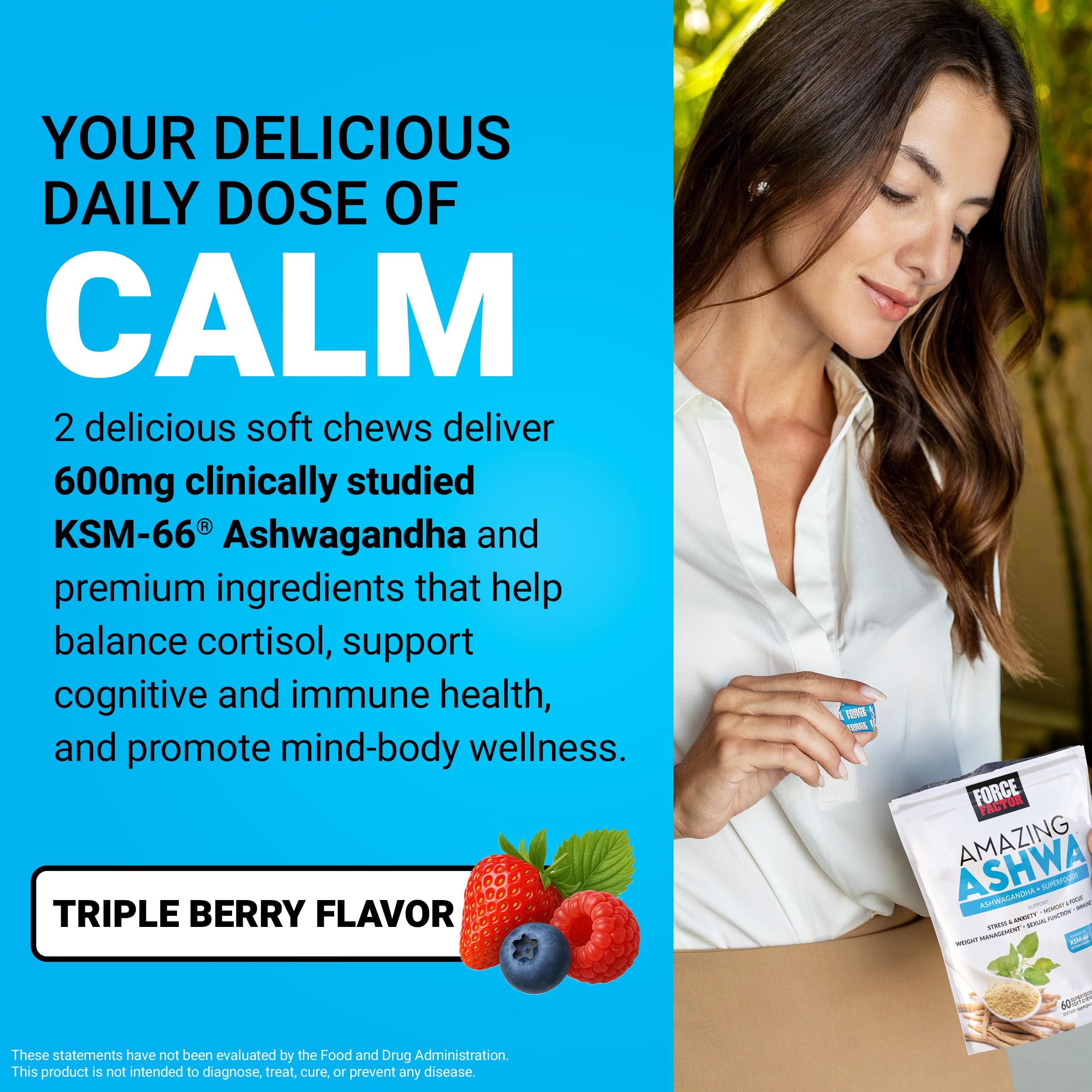 Force Factor Amazing Ashwa Bacopa and maca for cognitive support