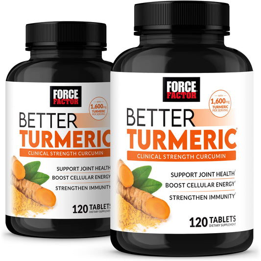 Force Factor Better Turmeric bottle front view showcasing product identity