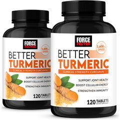 Force Factor Better Turmeric bottle front view showcasing product identity