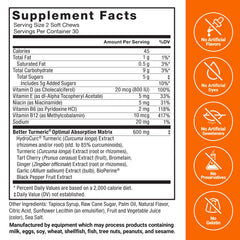 B vitamins boost daily energy with Force Factor Better Turmeric Soft Chews.