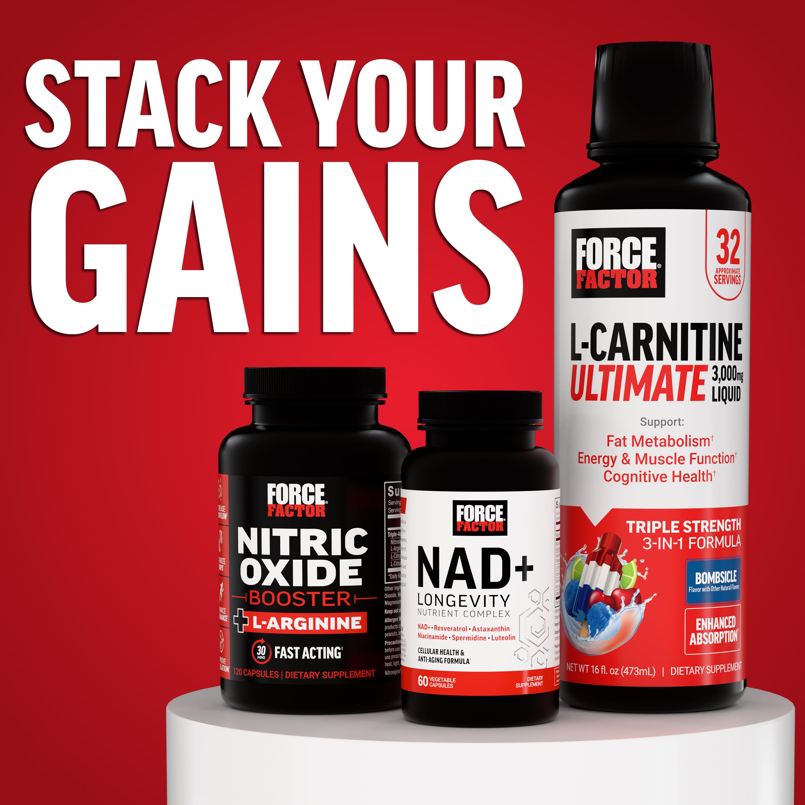 Force Factor Creatine 5 g per serving highlights precise dosage.