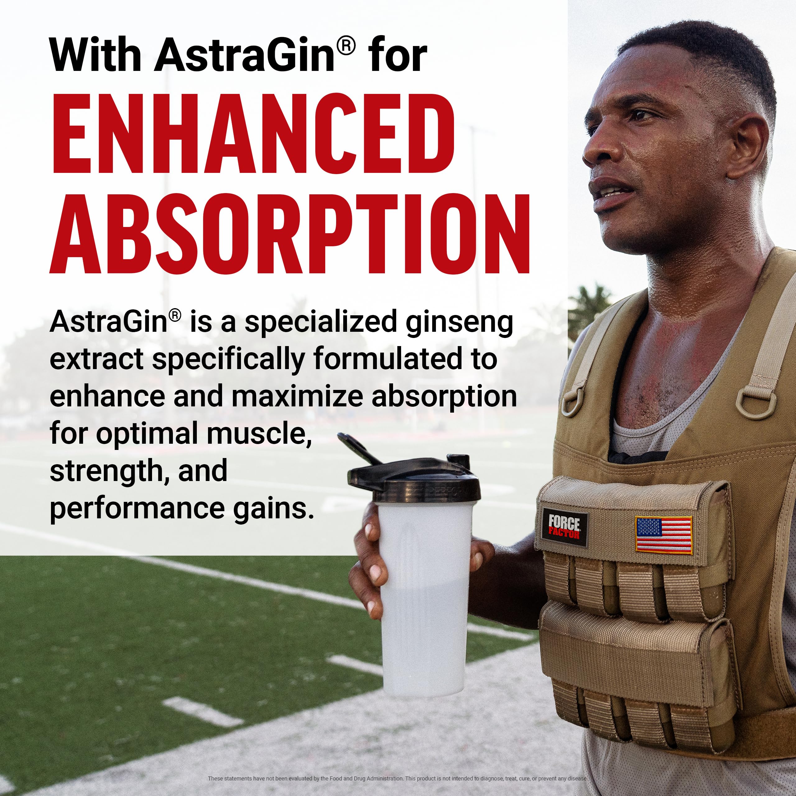 Force Factor Creatine HMB Powder mixed into water for quick absorption.