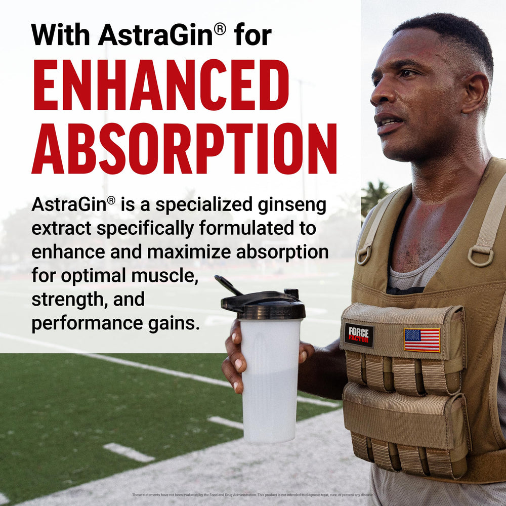 Force Factor Creatine HMB Powder mixed into water for quick absorption.