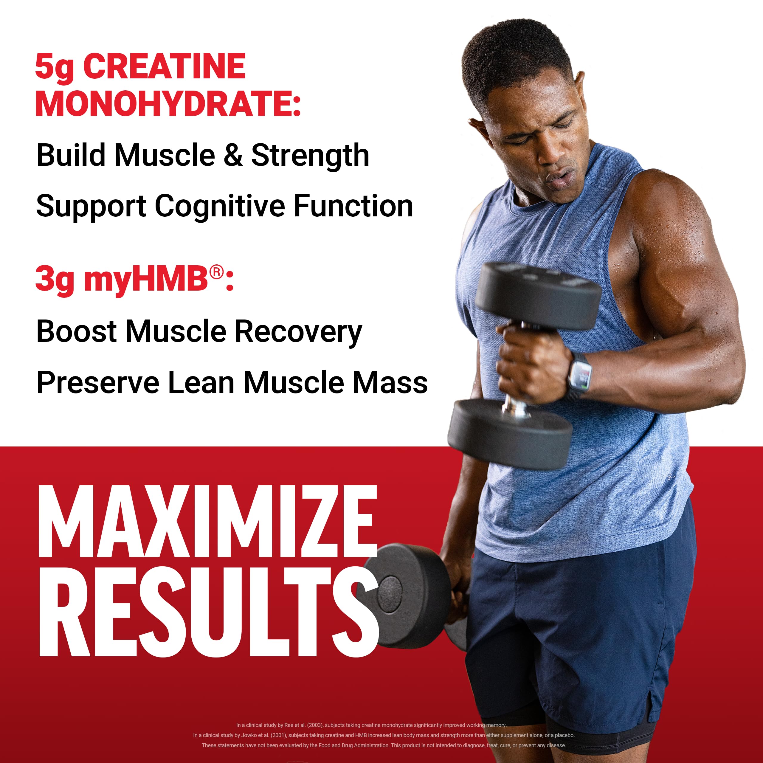Force Factor Creatine HMB Powder scoop ready for a daily serving.